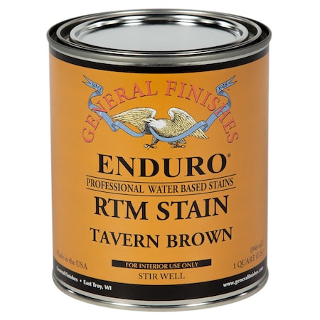 General Finishes 1 Qt Tavern Brown Enduro RTM Water-Based Wood Stain QTVB